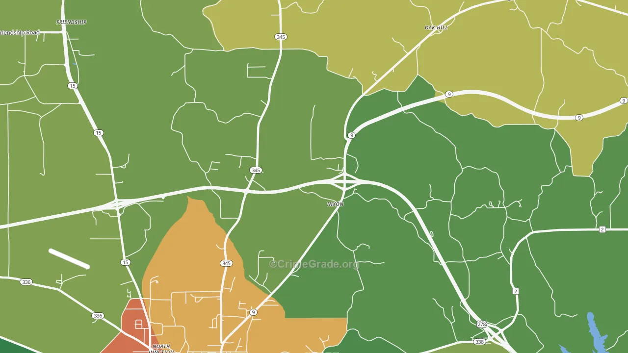 Nixon, MS Map of Assault Rates