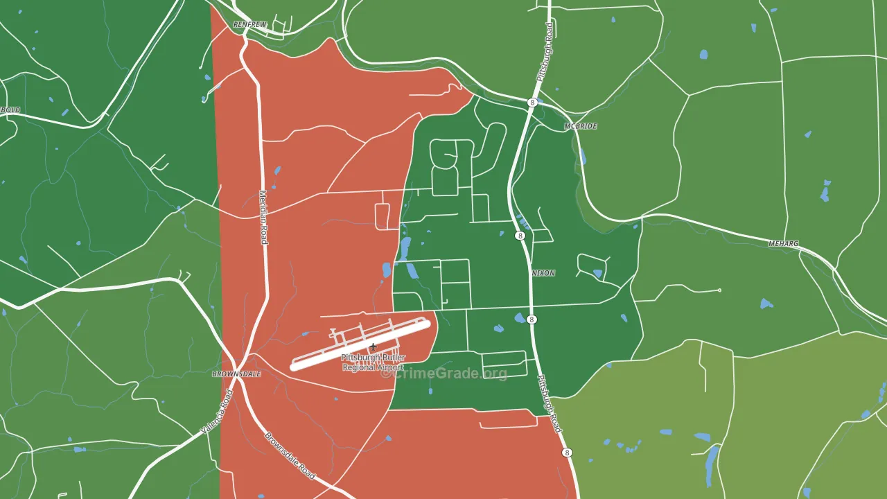 Nixon, PA Map of Assault Rates