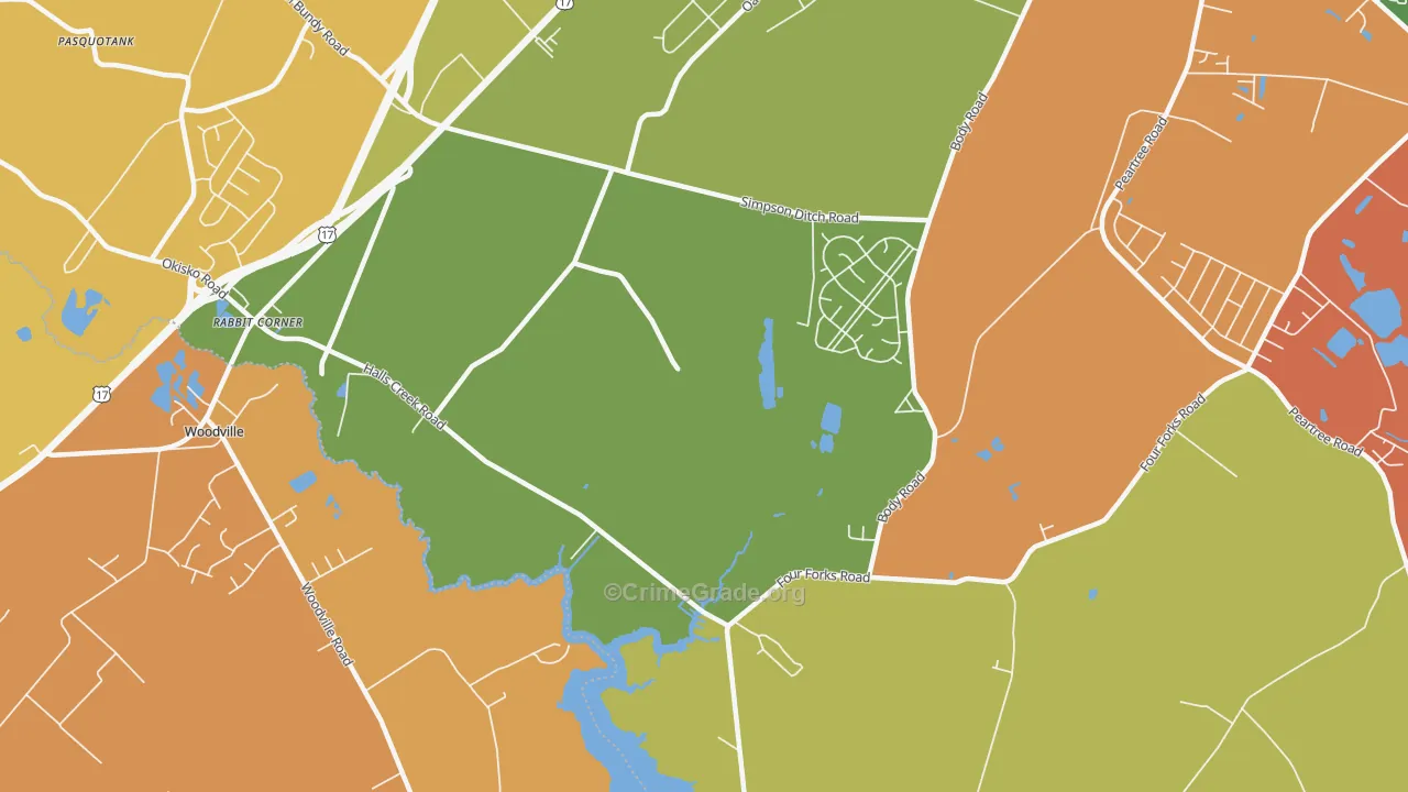Nixonton, NC Map of Assault Rates