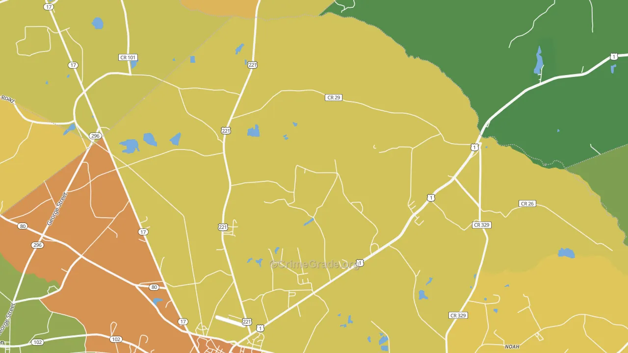 Noah, GA Map of Assault Rates
