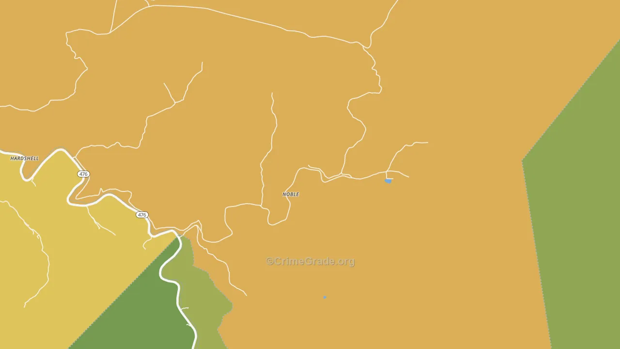 Noble, KY Map of Assault Rates