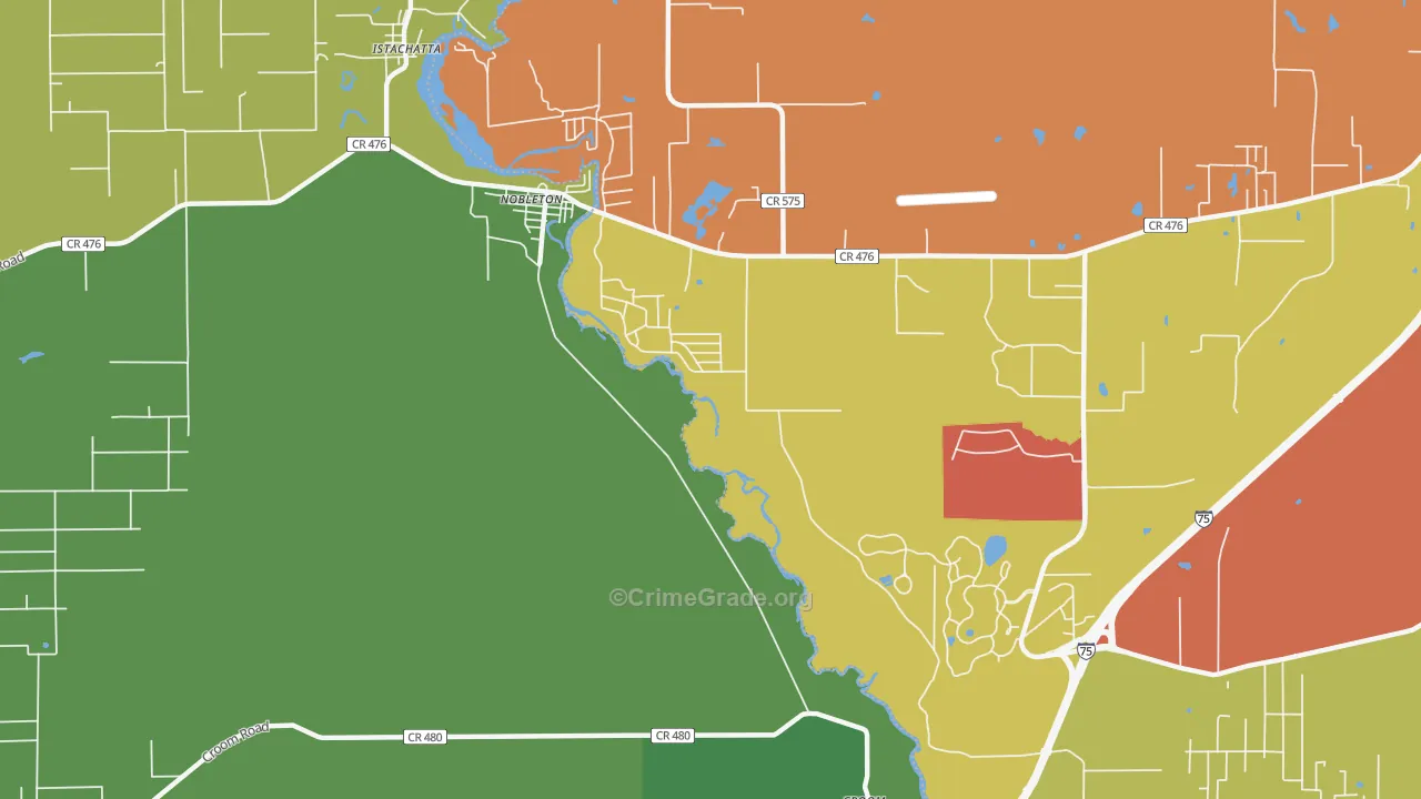 Nobleton, FL Map of Assault Rates