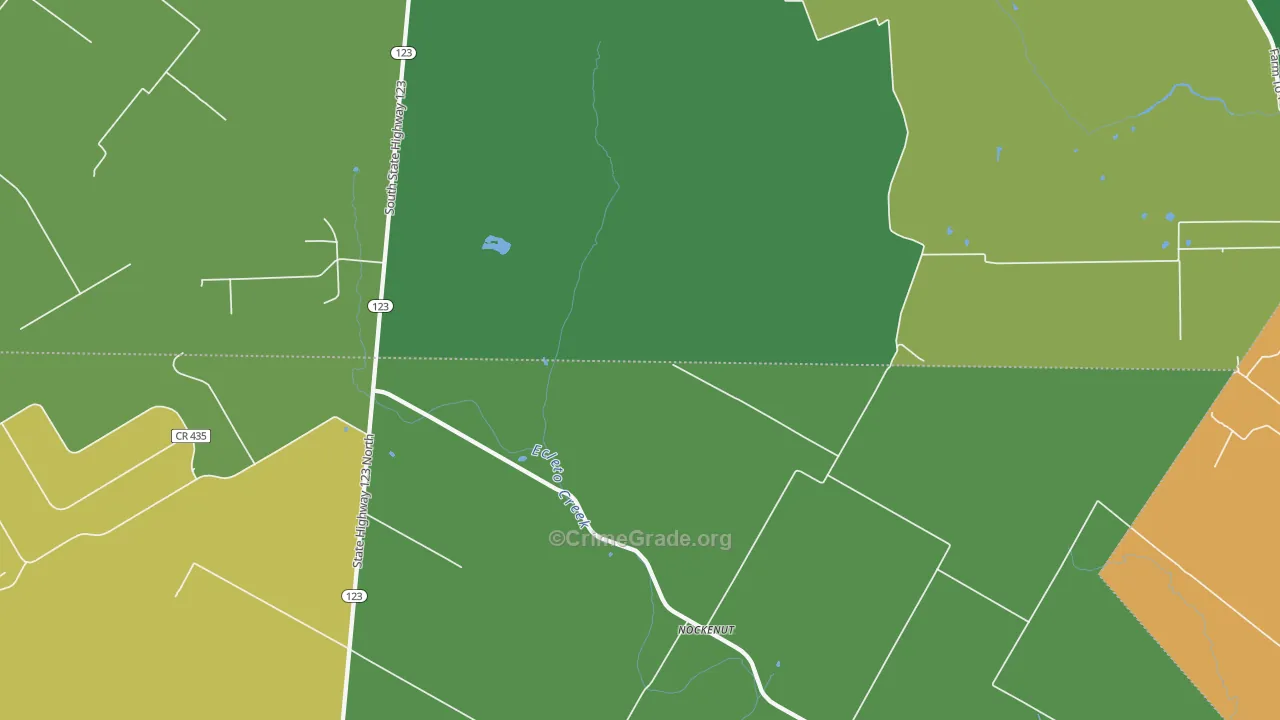 Nockenut, TX Map of Assault Rates