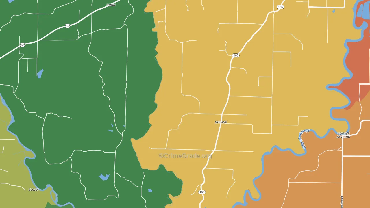 Noland, AR Map of Assault Rates