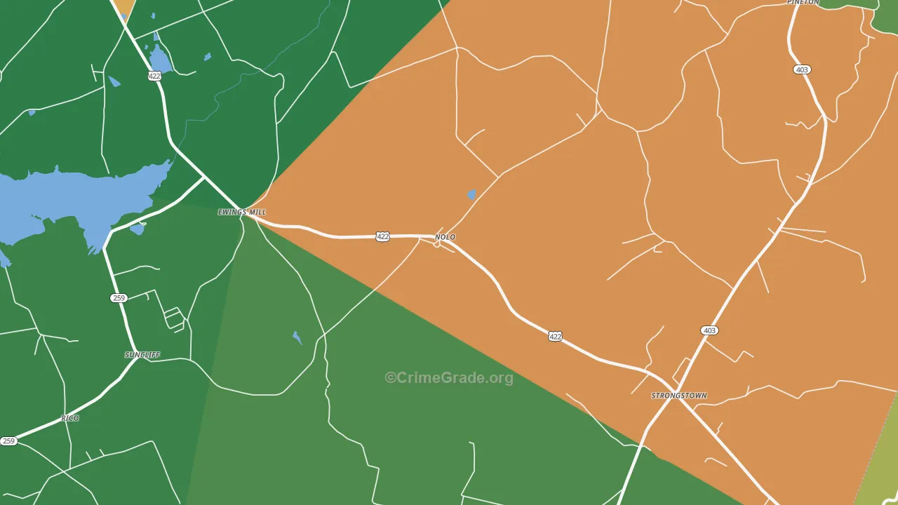 Nolo, PA Map of Assault Rates