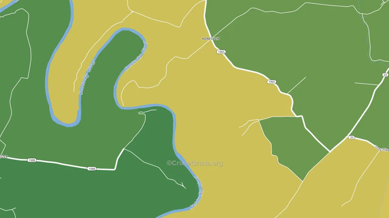 Nonesuch, KY Map of Assault Rates