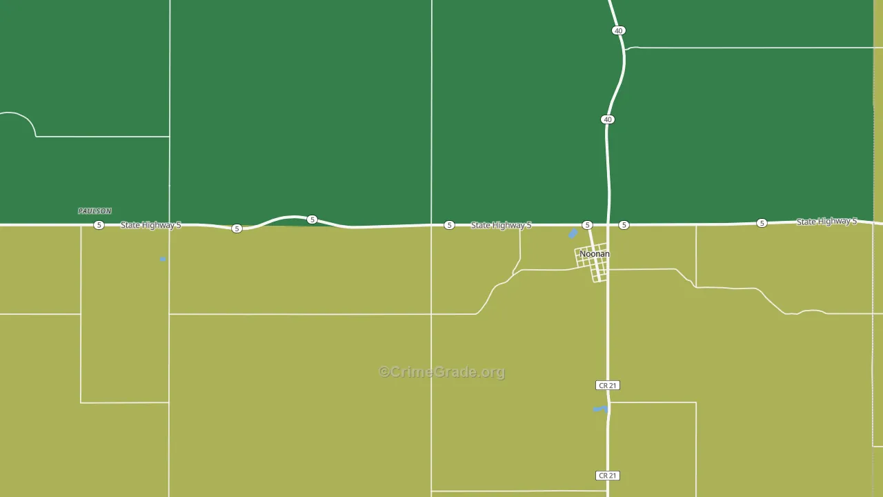 Noonan, ND Map of Assault Rates