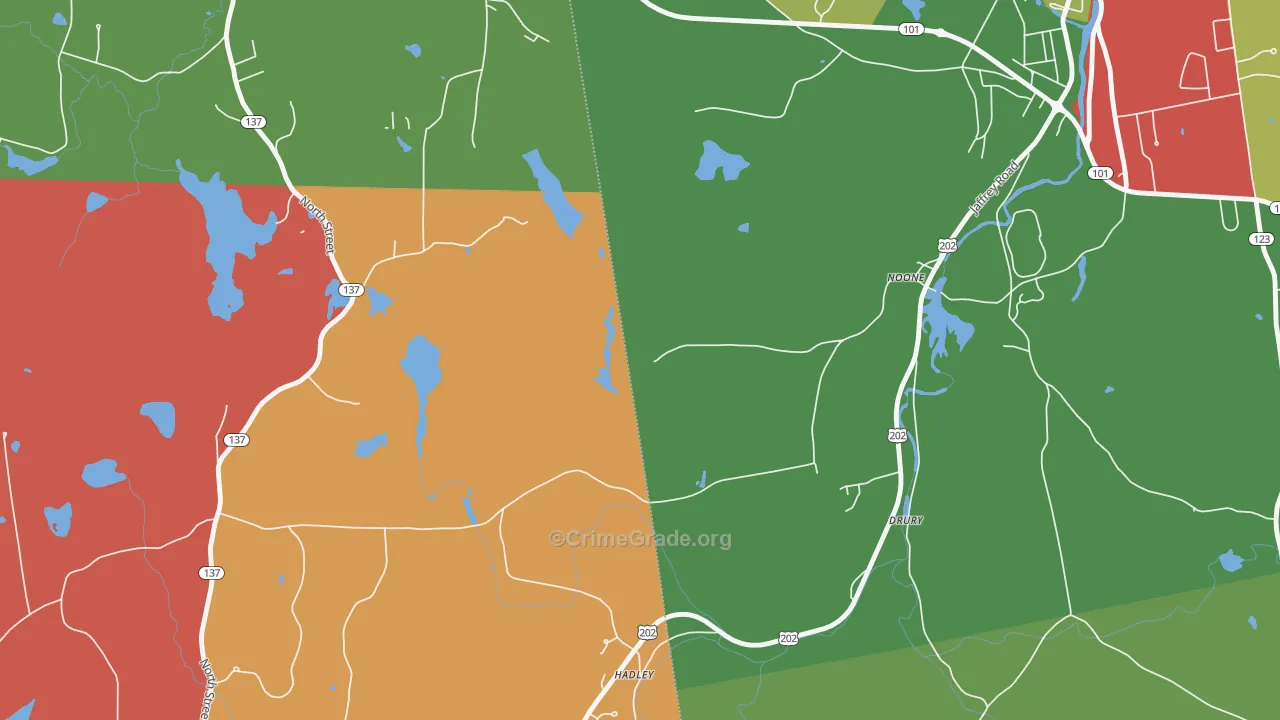 Noone, NH Map of Assault Rates