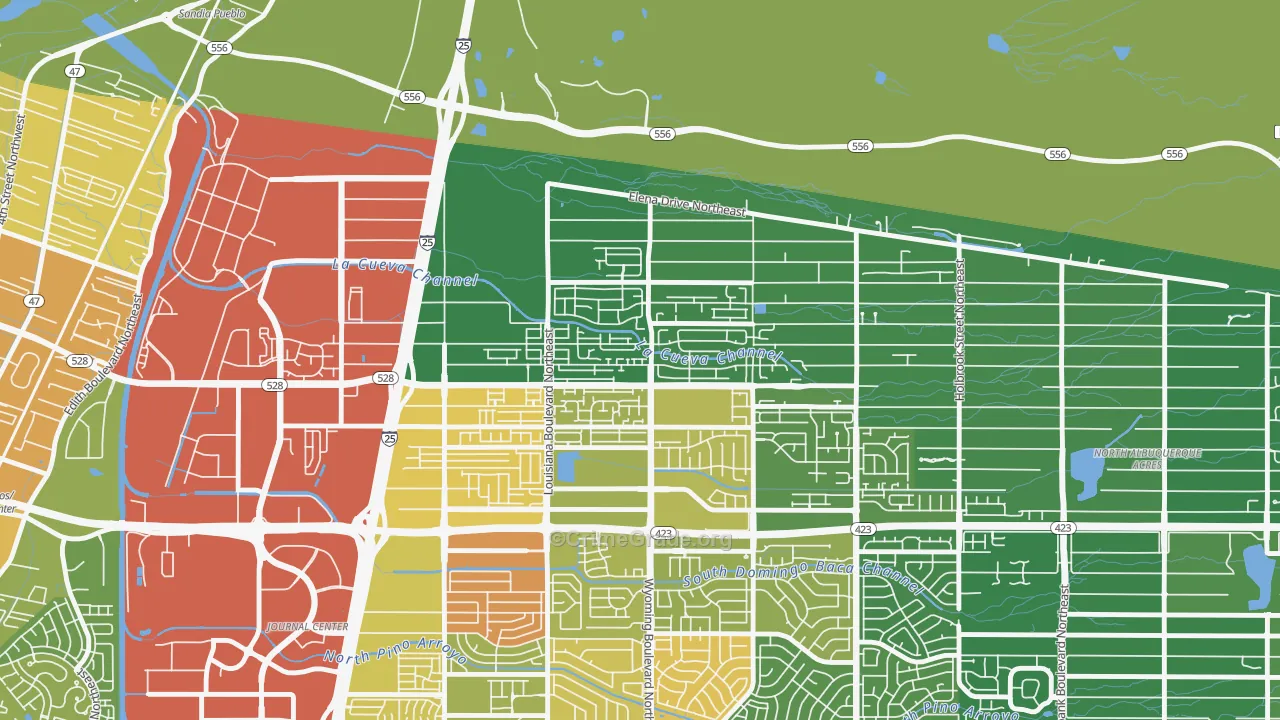 Nor Este, Albuquerque, NM Map of Assault Rates