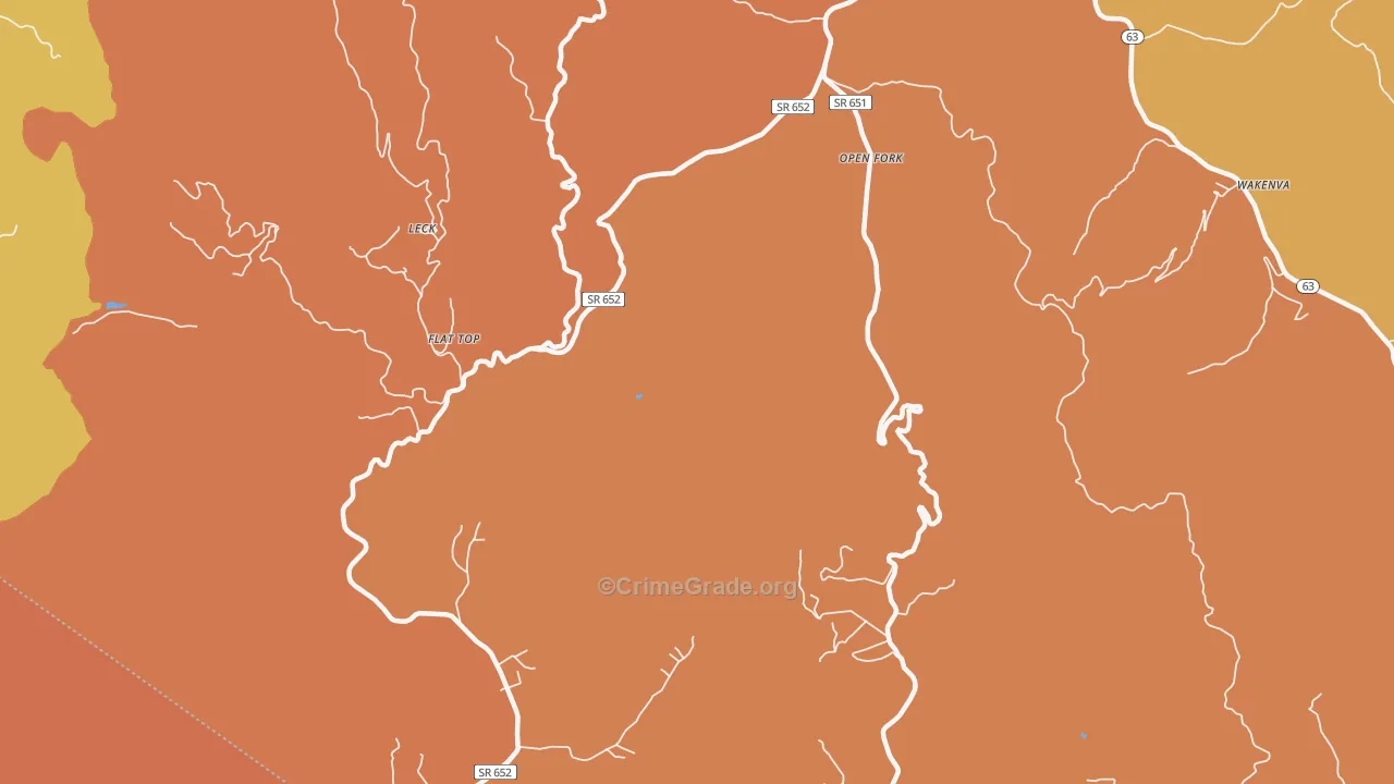 Nora, VA Map of Assault Rates