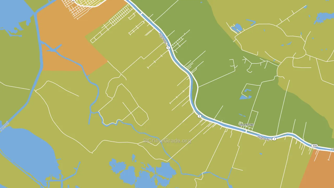 Norah, LA Map of Assault Rates