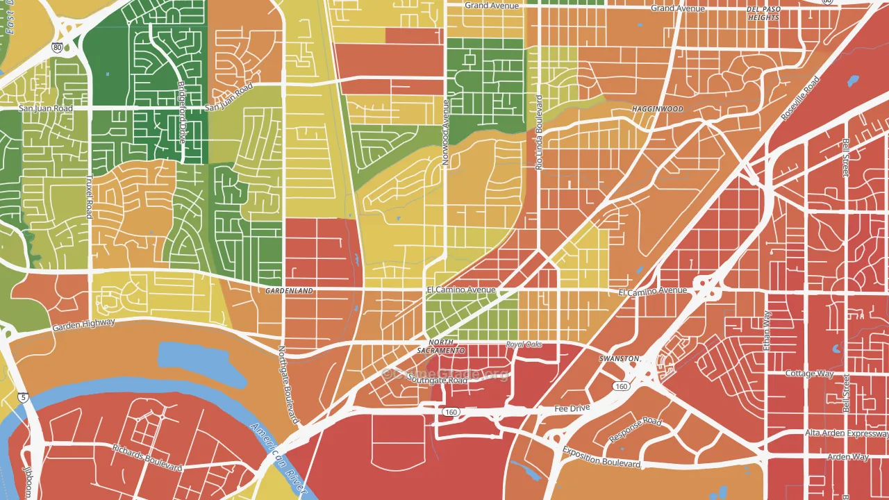 Noralto, Sacramento, CA Map of Assault Rates