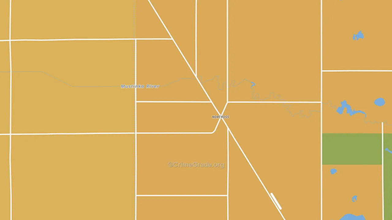 Norcross, MN Map of Assault Rates