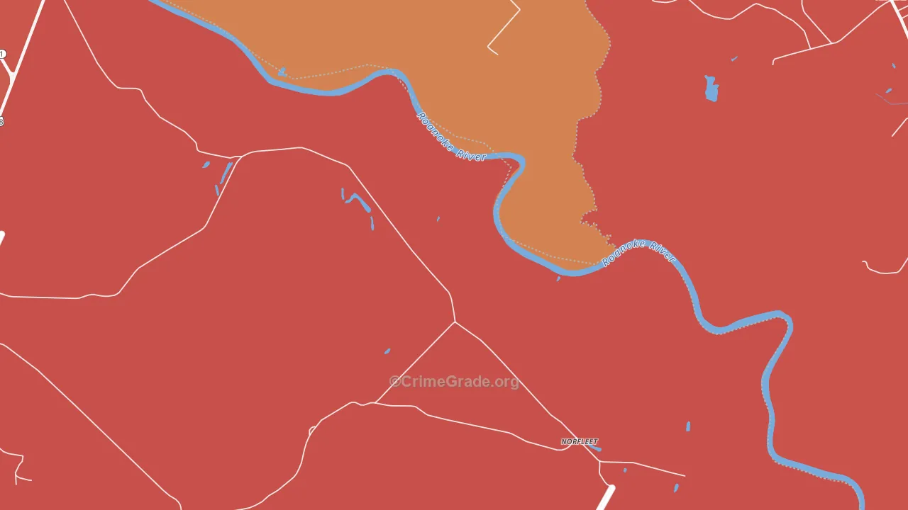 Norfleet, NC Map of Assault Rates
