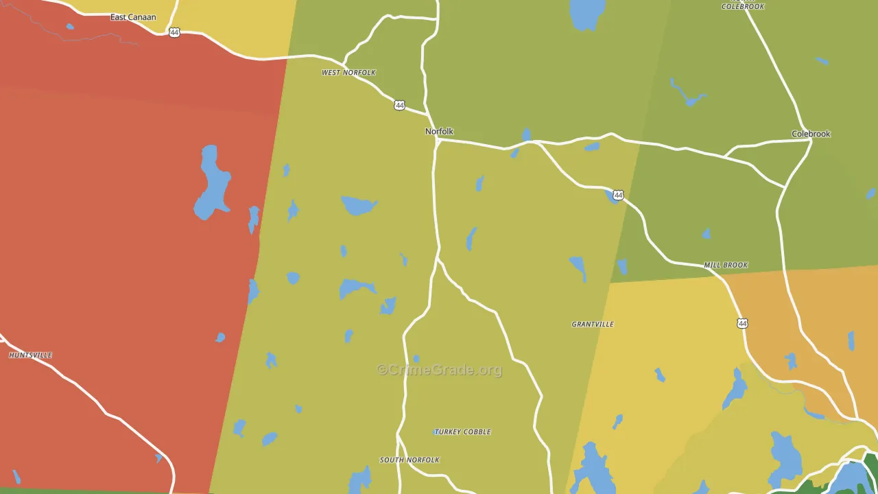 Norfolk, CT Map of Assault Rates