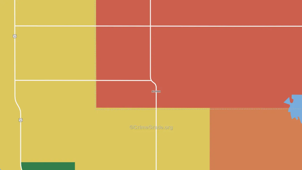 Norma, ND Map of Assault Rates