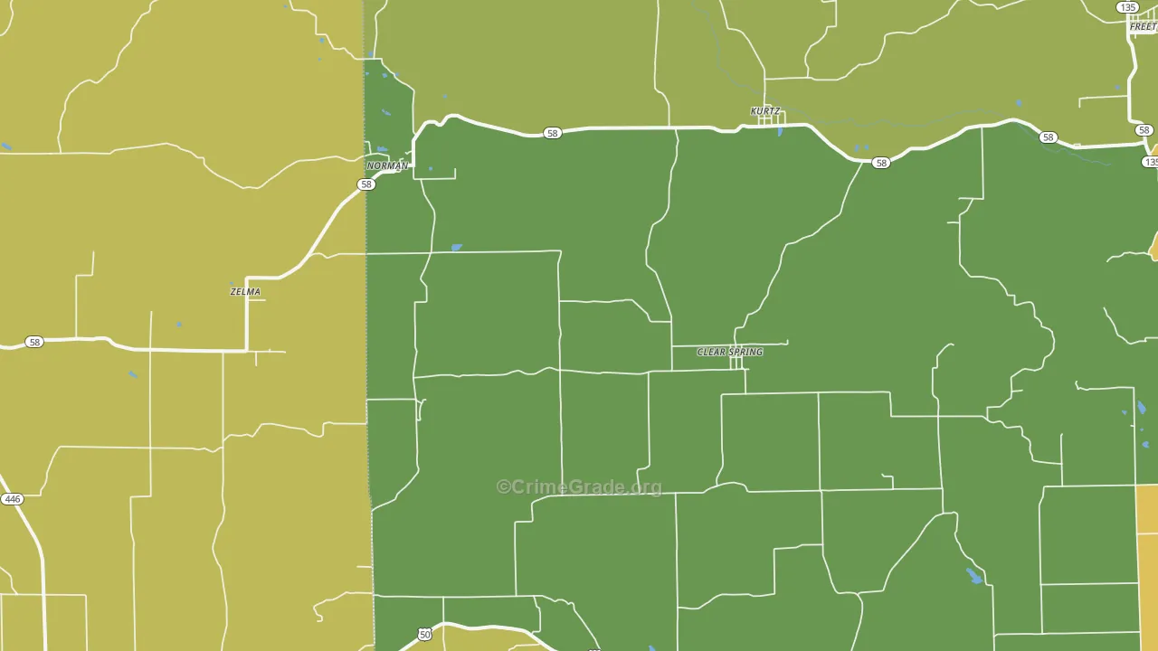 Norman, IN Map of Assault Rates