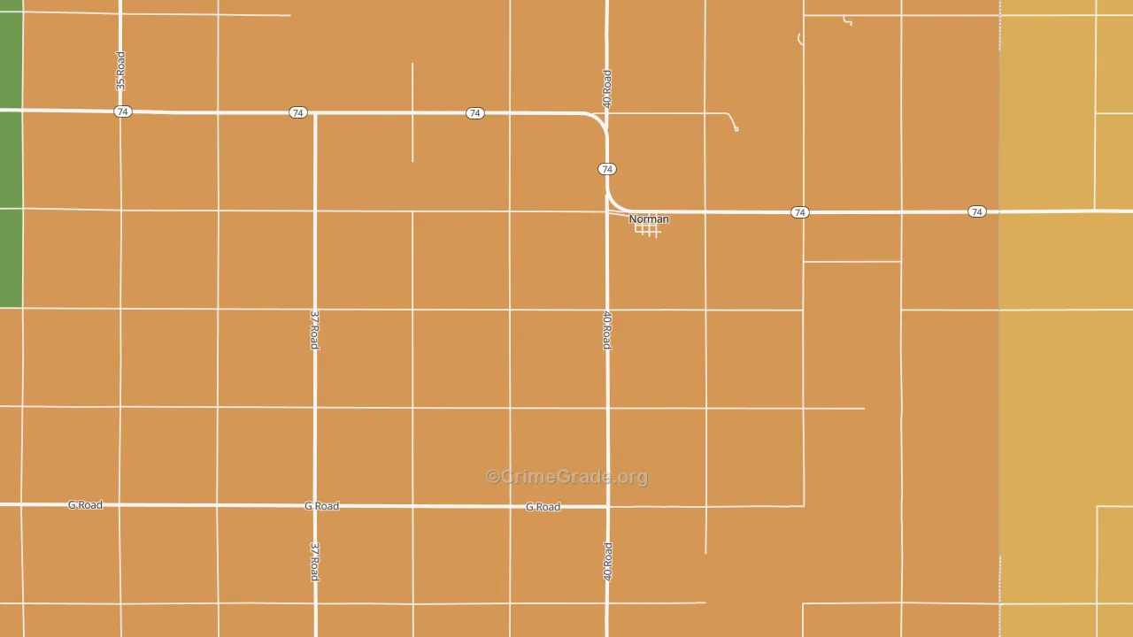 Norman, NE Map of Assault Rates