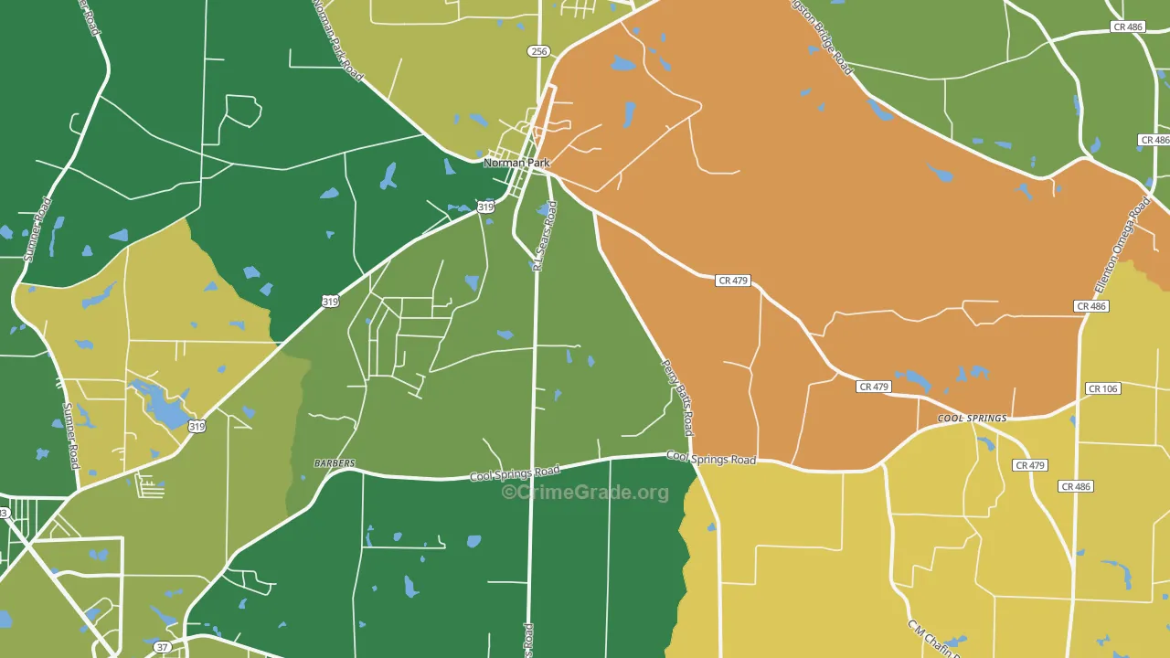 Norman Park, GA Map of Assault Rates