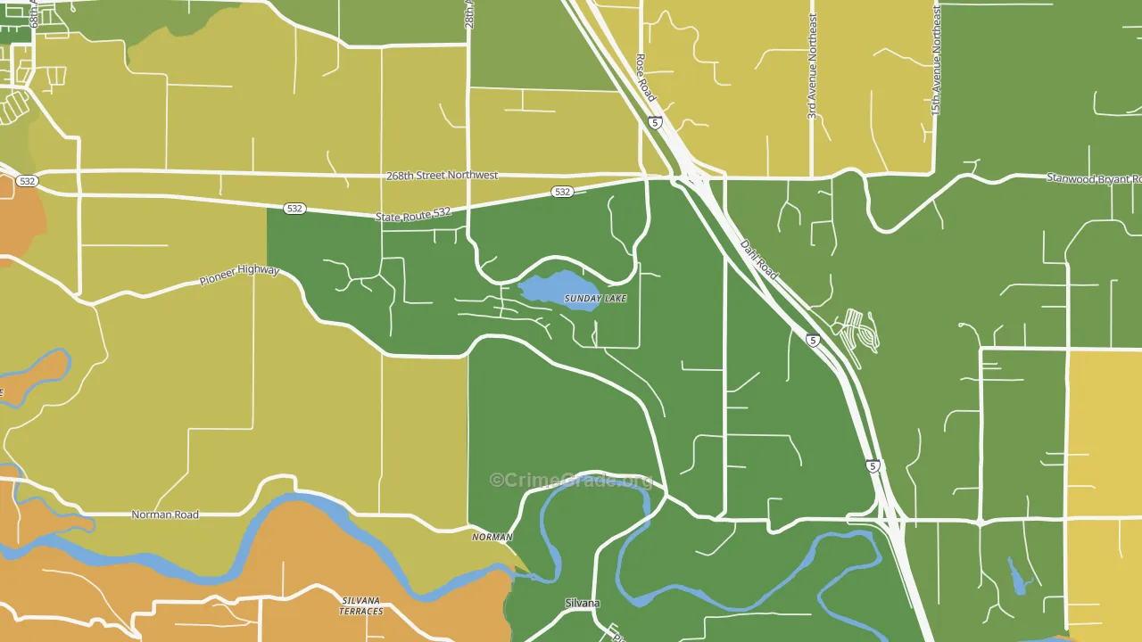 Norman, WA Map of Assault Rates