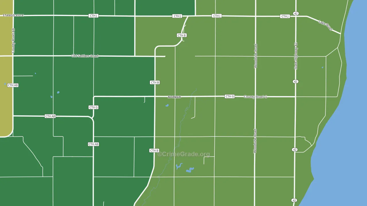 Norman, WI Map of Assault Rates