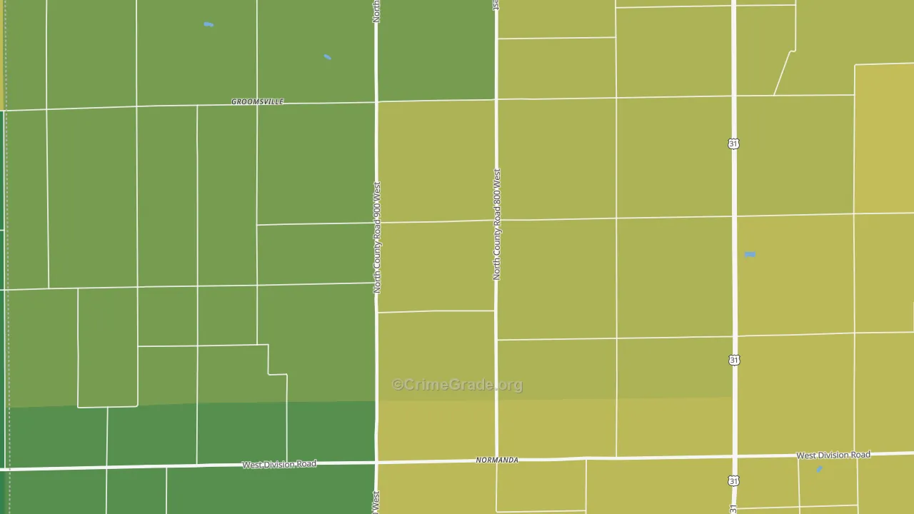 Normanda, IN Map of Assault Rates