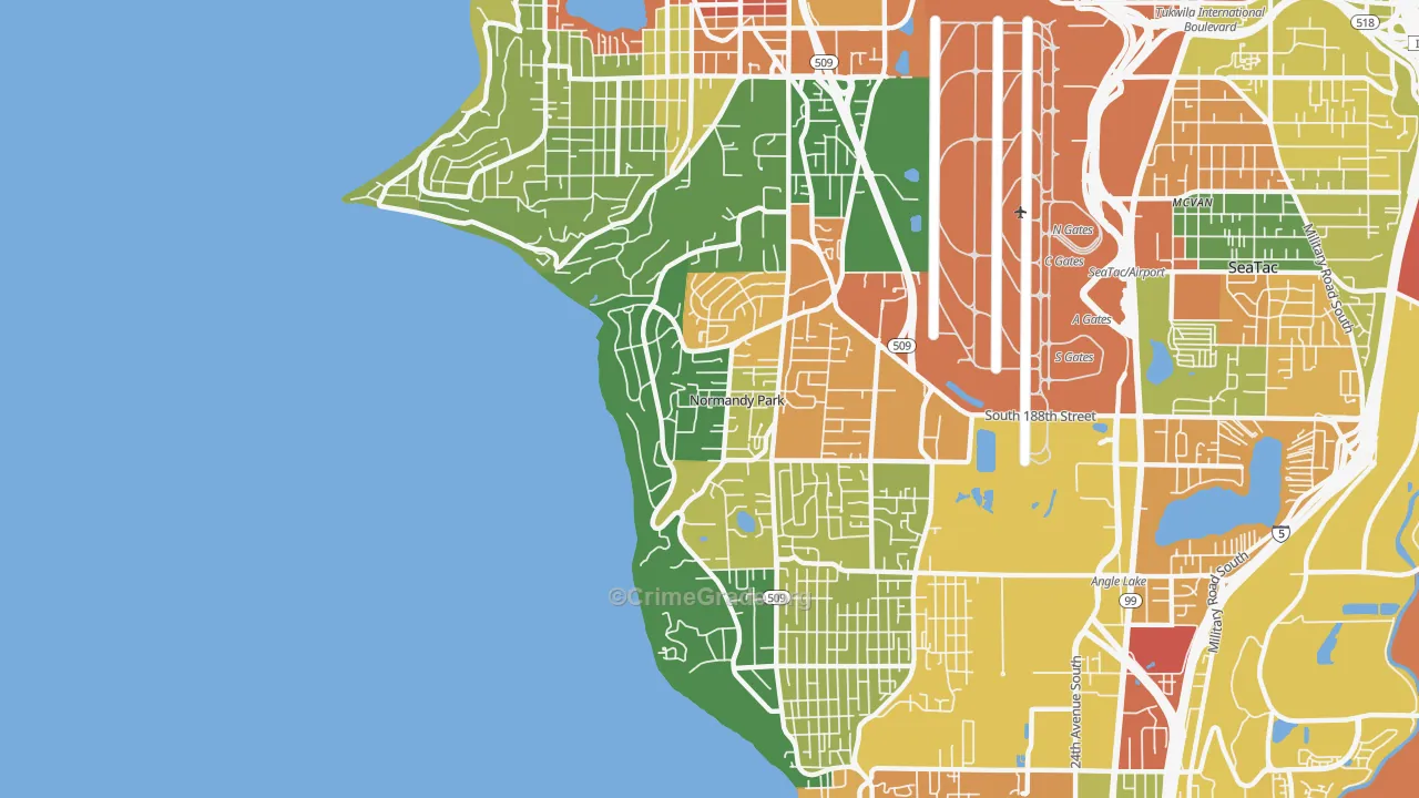 Normandy Park, WA Map of Assault Rates