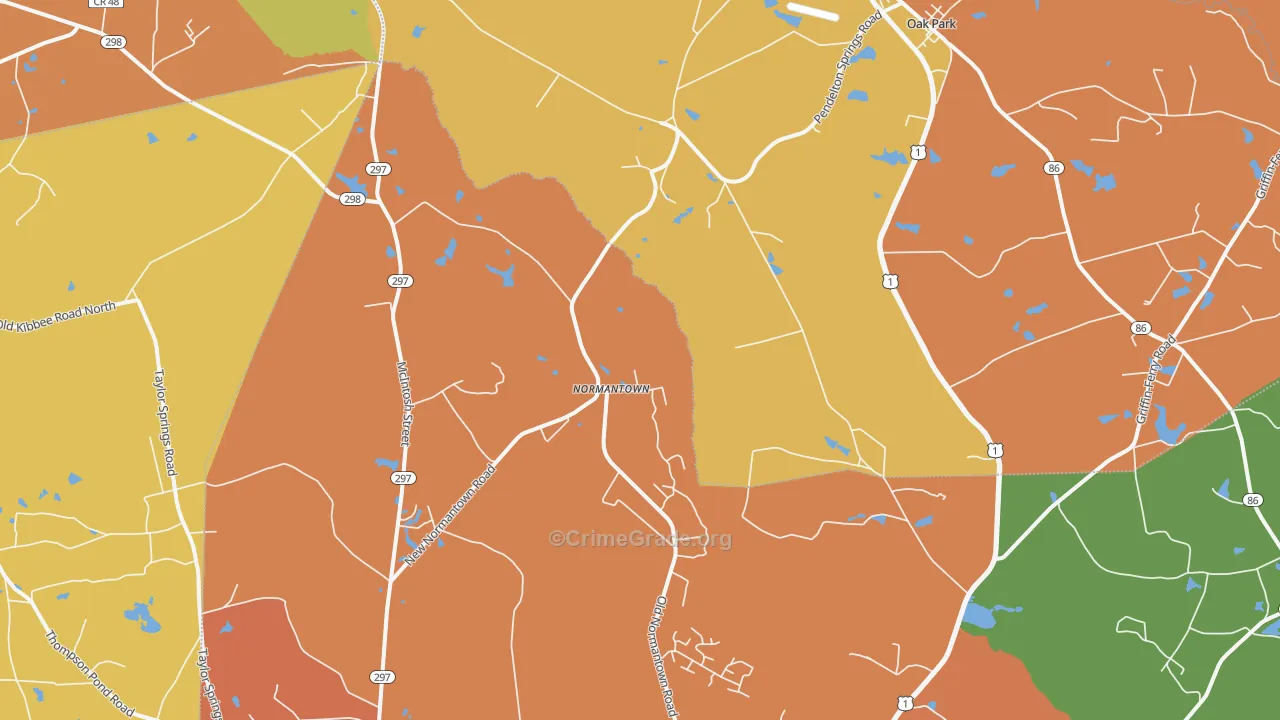 Normantown, GA Map of Assault Rates