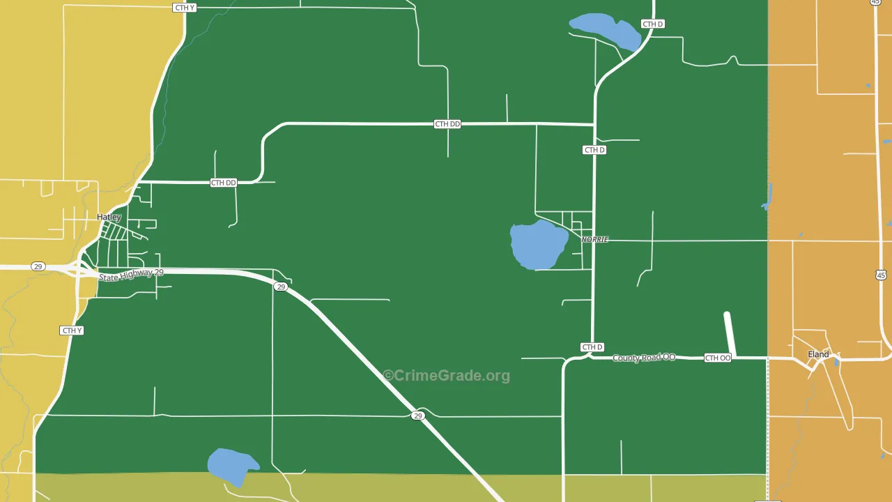 Norrie, WI Map of Assault Rates