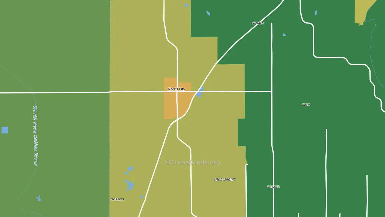 Norris City, IL Map of Assault Rates