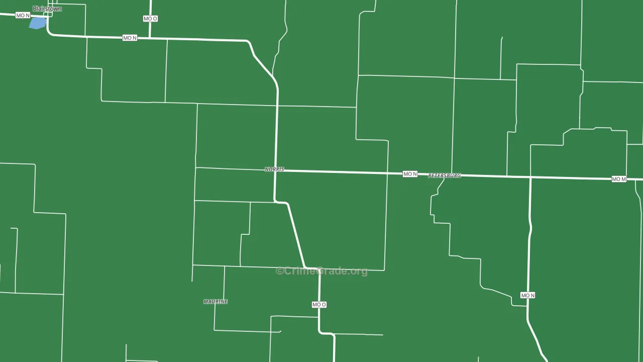 Norris, MO Map of Assault Rates