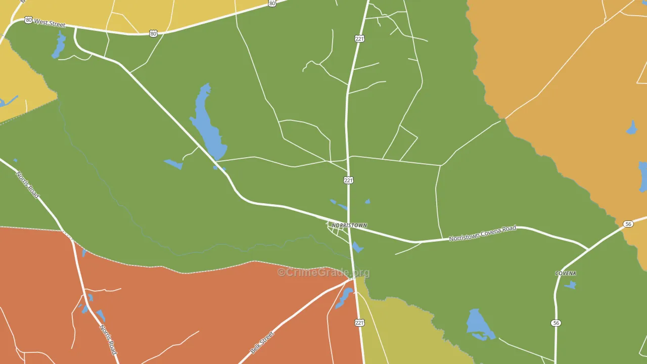 Norristown, GA Map of Assault Rates