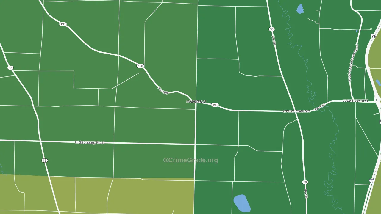 Norrisville, PA Map of Assault Rates