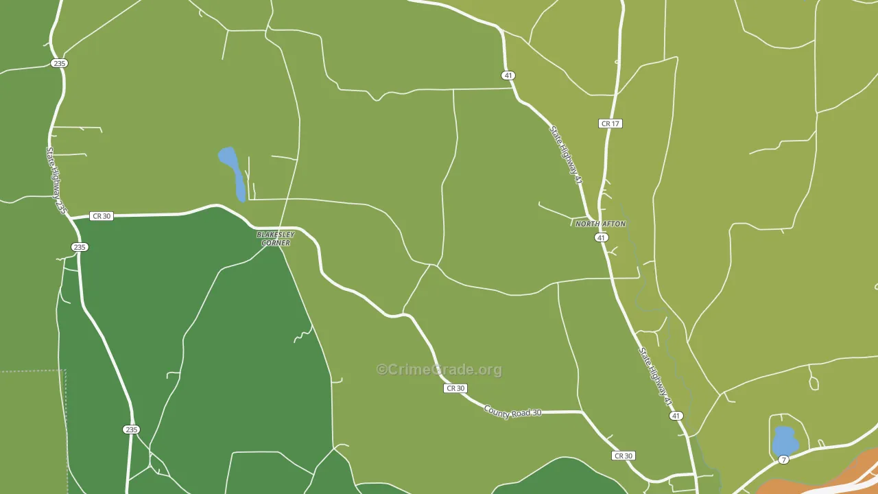 North Afton, NY Map of Assault Rates