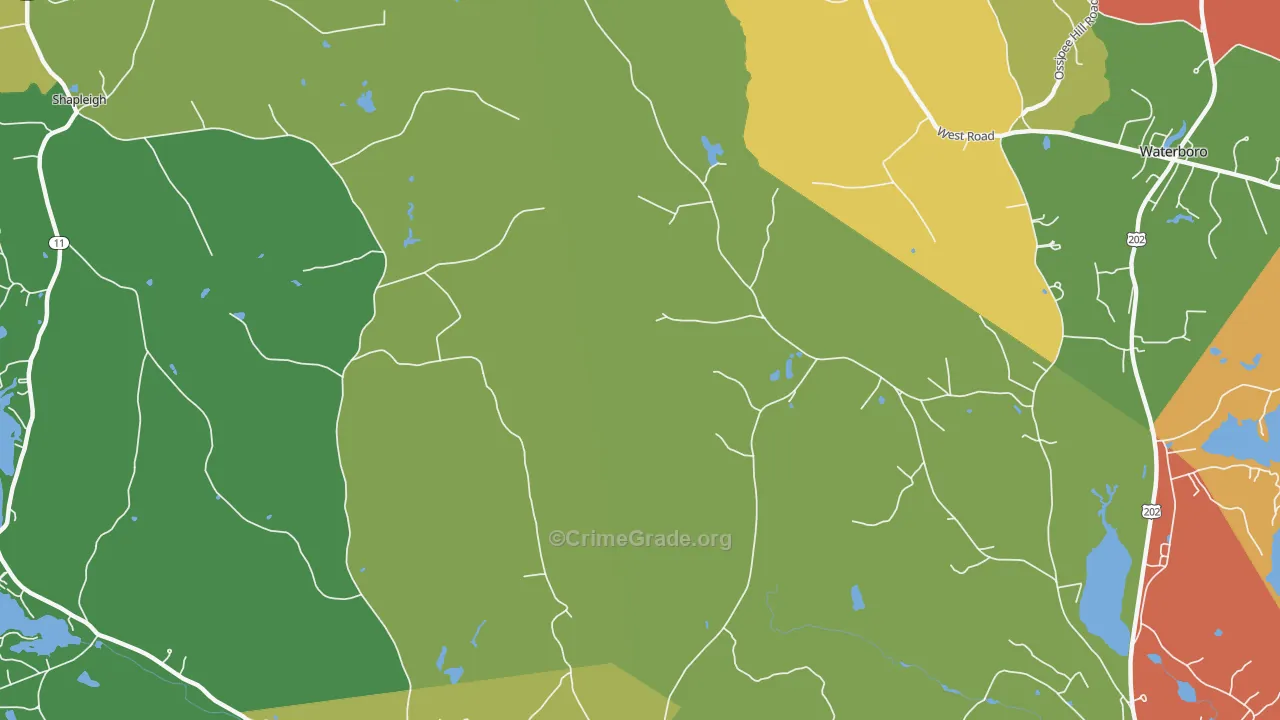 North Alfred, ME Map of Assault Rates