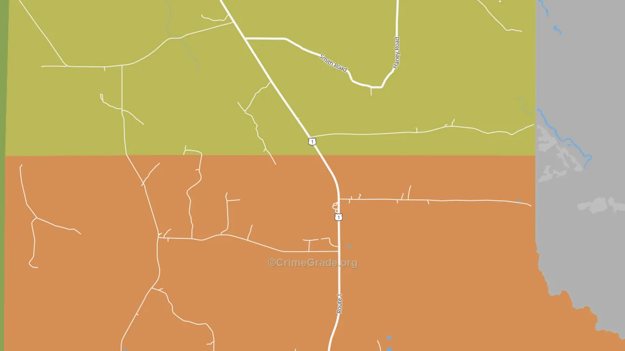 North Amity, ME Map of Assault Rates