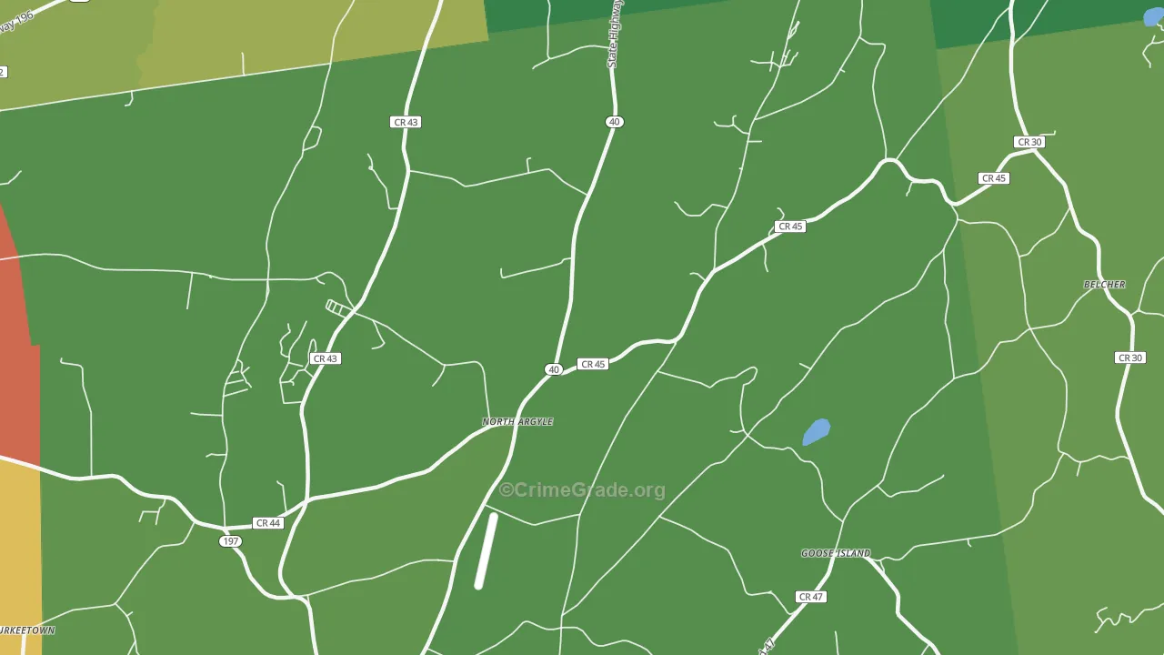 North Argyle, NY Map of Assault Rates