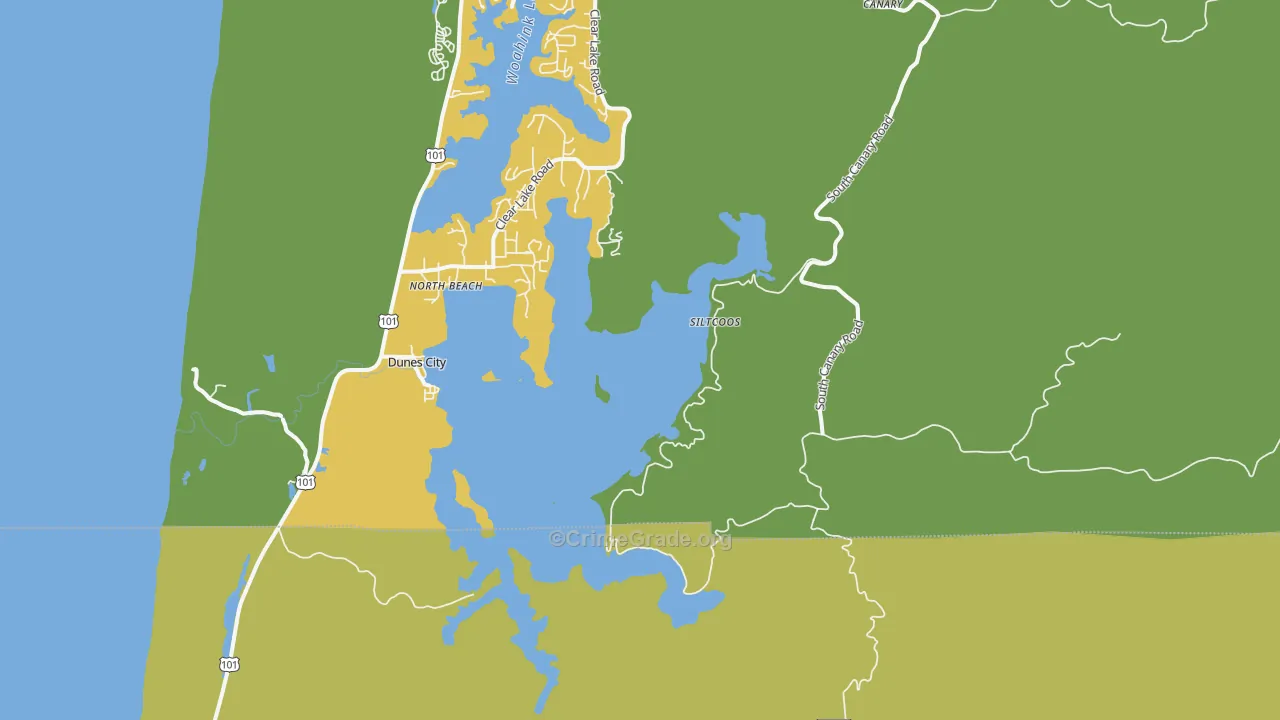 North Beach, OR Map of Assault Rates