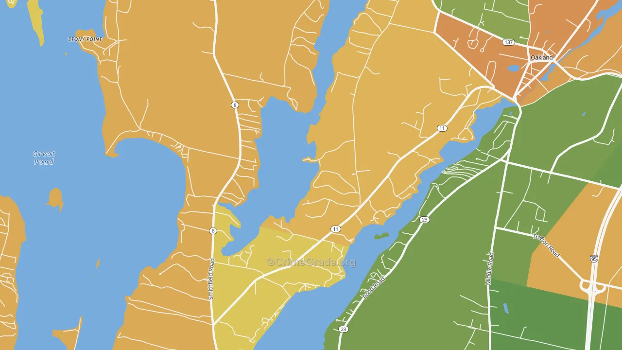 North Belgrade, ME Map of Assault Rates
