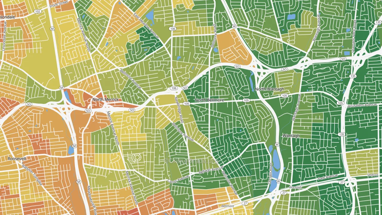 North Bellmore, NY Map of Assault Rates