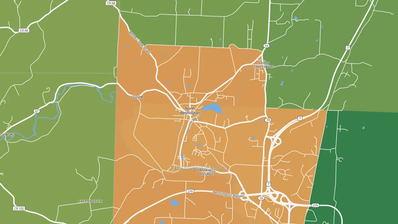 North Bennington, VT Map of Assault Rates