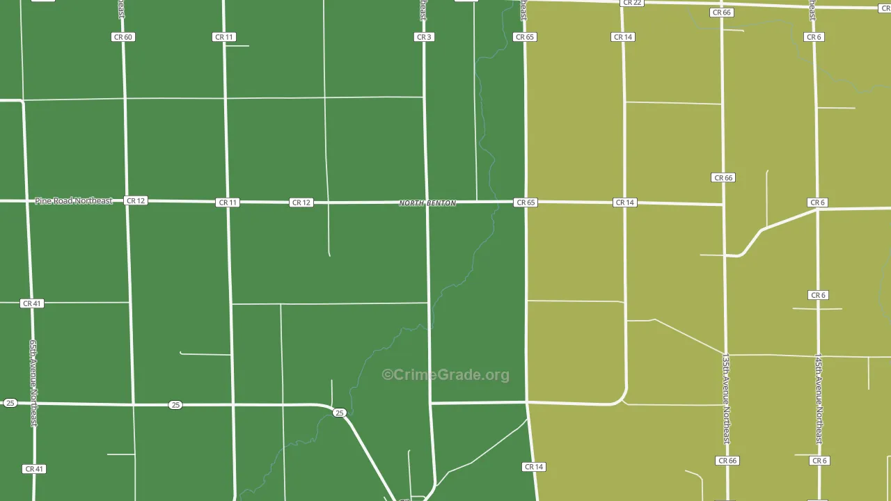 North Benton, MN Map of Assault Rates