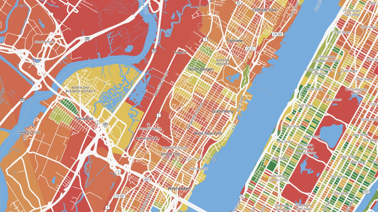 North Bergen, NJ Map of Assault Rates