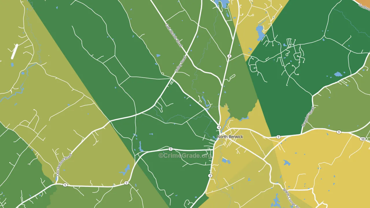 North Berwick, ME Map of Assault Rates