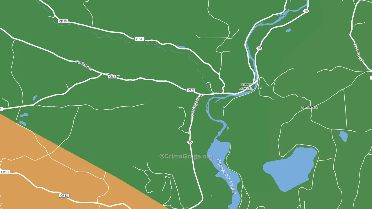 North Blenheim, NY Map of Assault Rates