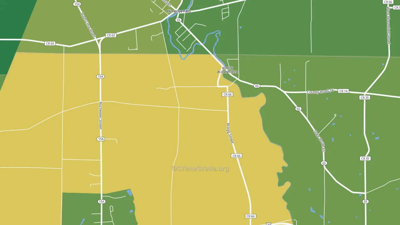 North Bloomfield, NY Map of Assault Rates