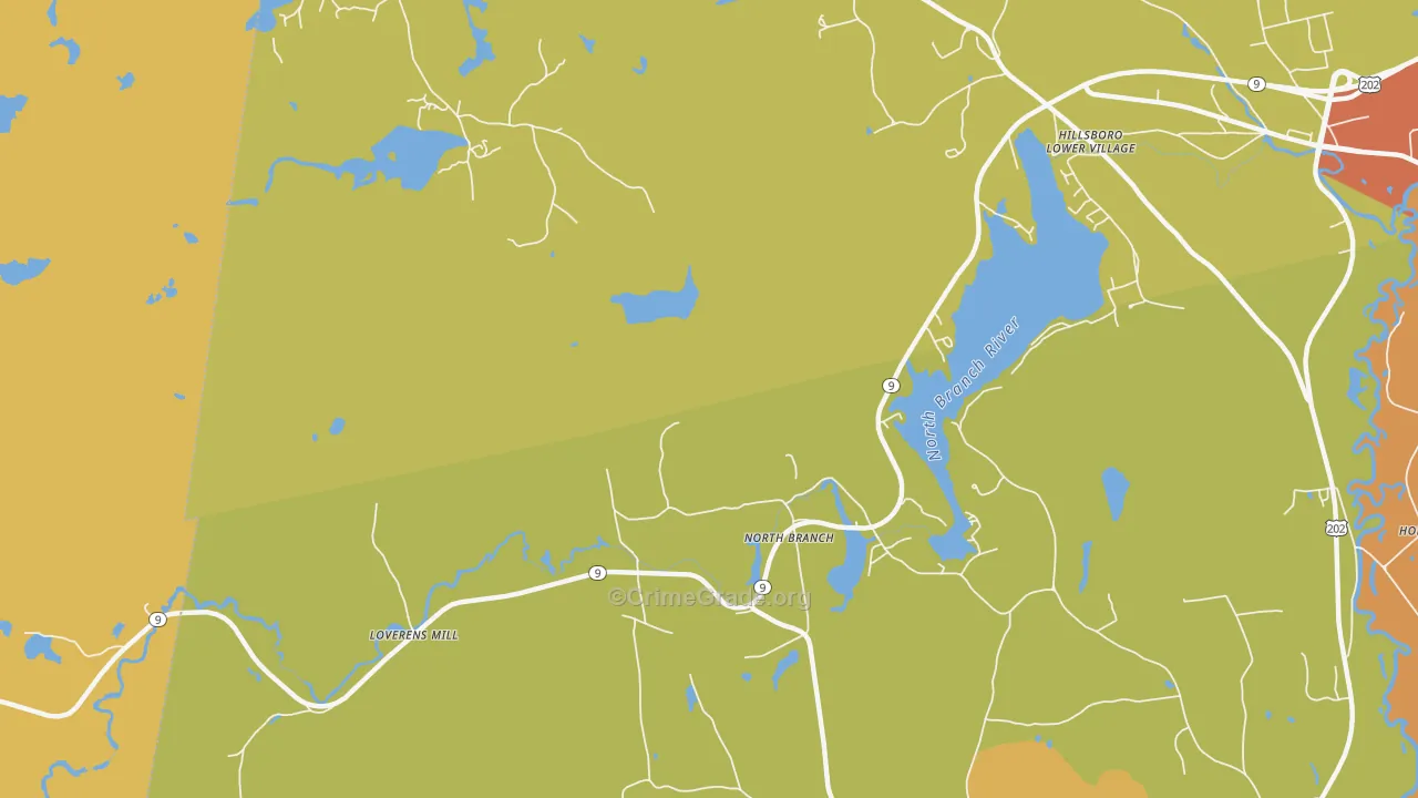 North Branch, NH Map of Assault Rates