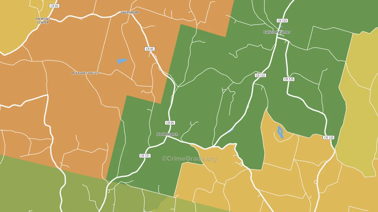 North Branch, NY Map of Assault Rates