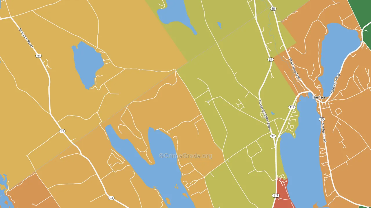 North Bridgton, ME Map of Assault Rates