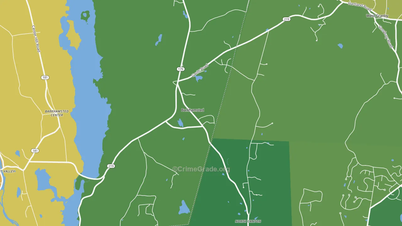 North Canton, CT Map of Assault Rates